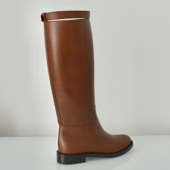 NIB BURBERRY REDGRAVE TB MONOGRAM KNEE HIGH BOOTS - Picture 2 of 15
